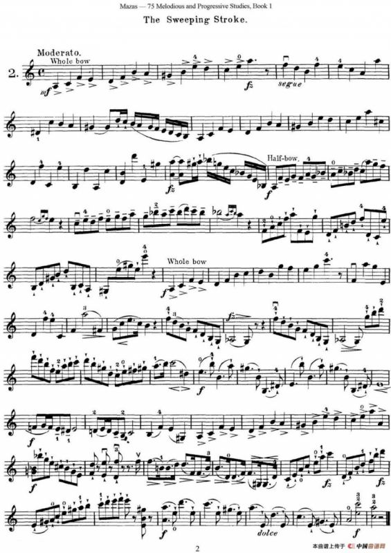 马扎斯小提琴练习曲 Op.36 第一册 特殊练习曲（2）