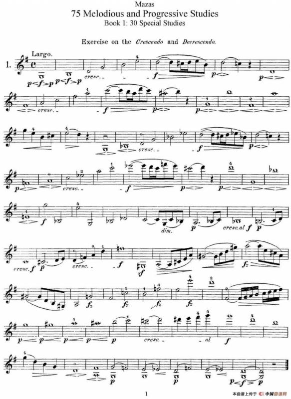 马扎斯小提琴练习曲 Op.36 第一册 特殊练习曲（1）