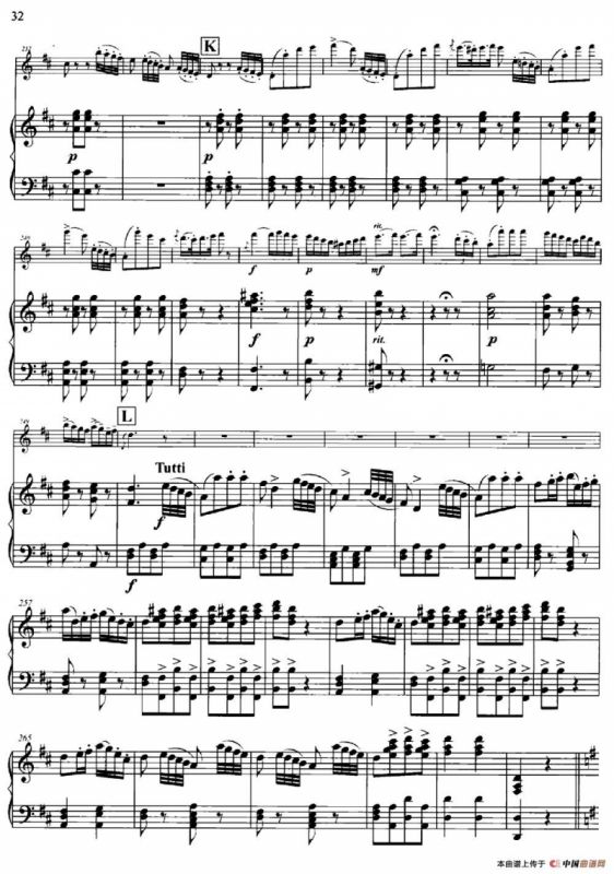 D大调第一小提琴协奏曲Op.6（小提琴+钢琴伴奏）