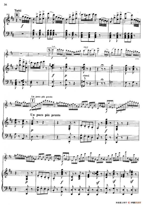 D大调第一小提琴协奏曲Op.6（小提琴+钢琴伴奏）