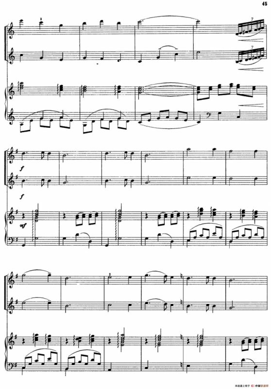 静静的夜（小提琴二重奏+钢琴伴奏）