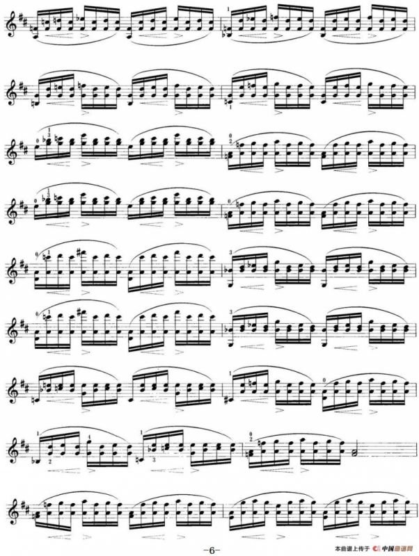 小提琴考级第八级：练习曲（6首）