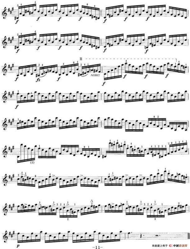 小提琴考级第八级：练习曲（6首）