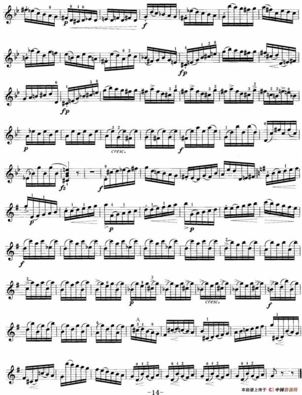 小提琴考级第八级：练习曲（6首）