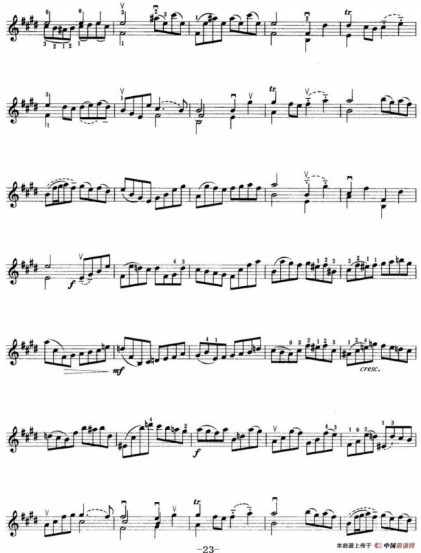 小提琴考级第七级：外国乐曲（8首）