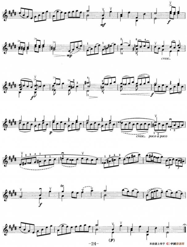 小提琴考级第七级：外国乐曲（8首）