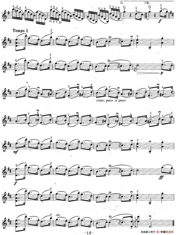 小提琴考级第六级：外国乐曲（6首）