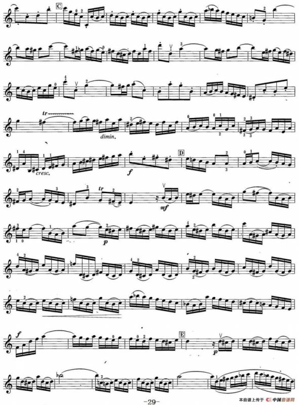 小提琴考级第六级：外国乐曲（6首）