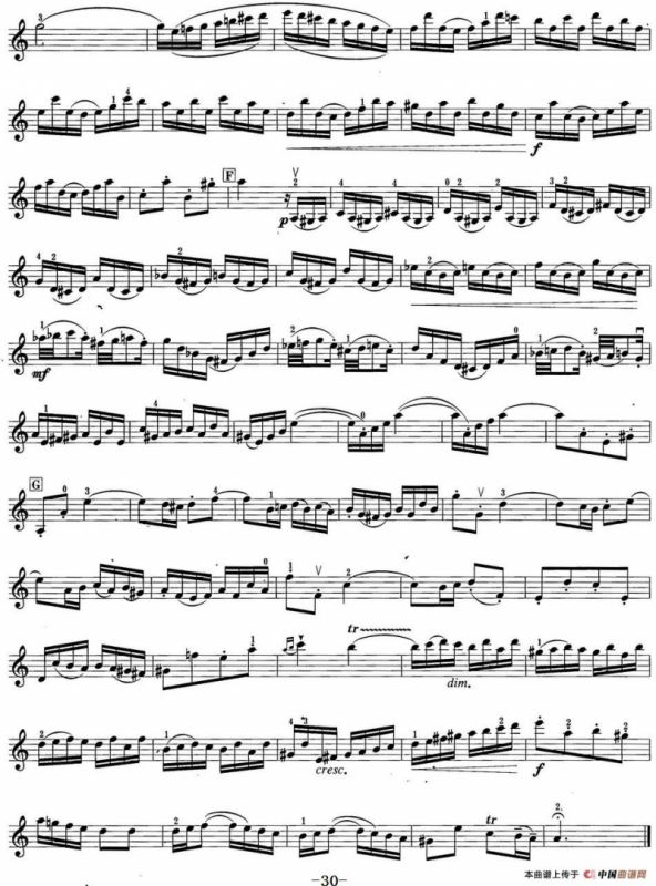 小提琴考级第六级：外国乐曲（6首）