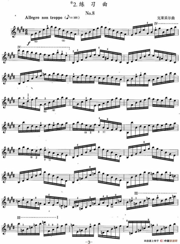 小提琴考级第六级：练习曲（6首）