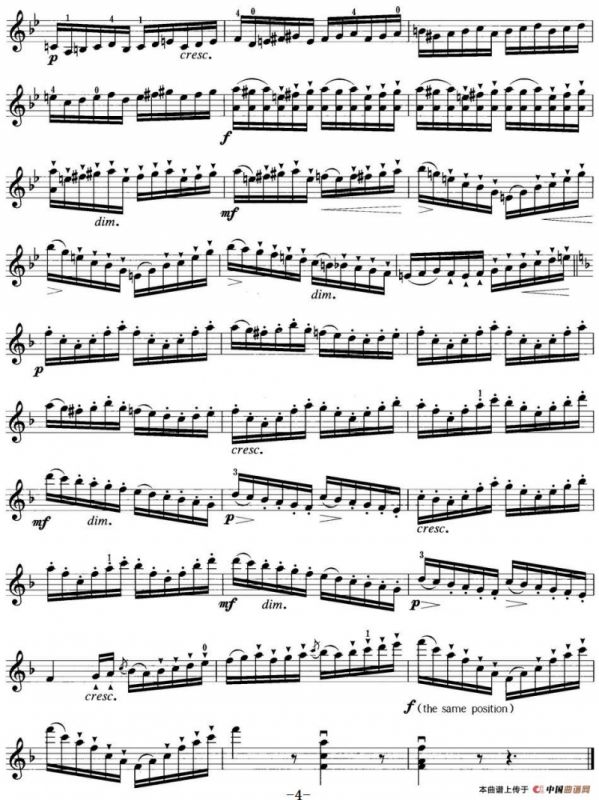 小提琴考级第五级：练习曲（6首）