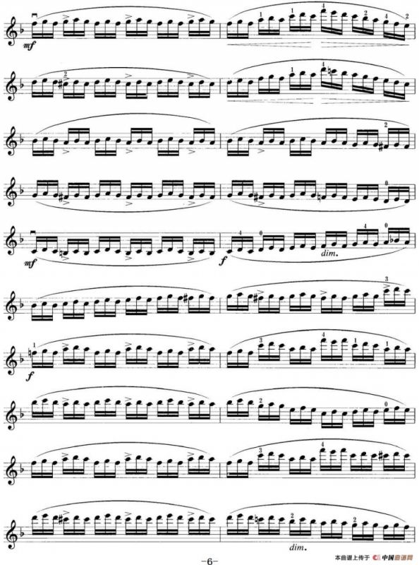 小提琴考级第五级：练习曲（6首）