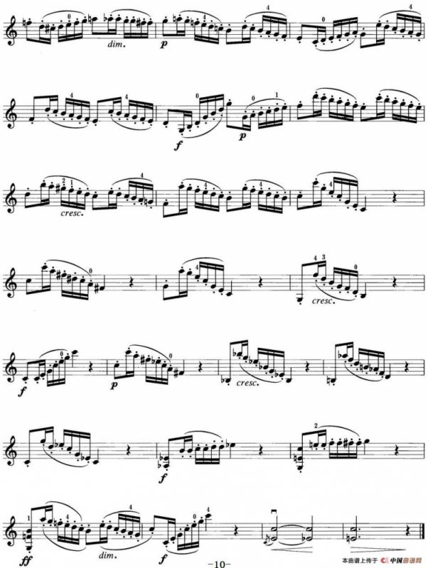 小提琴考级第五级：练习曲（6首）