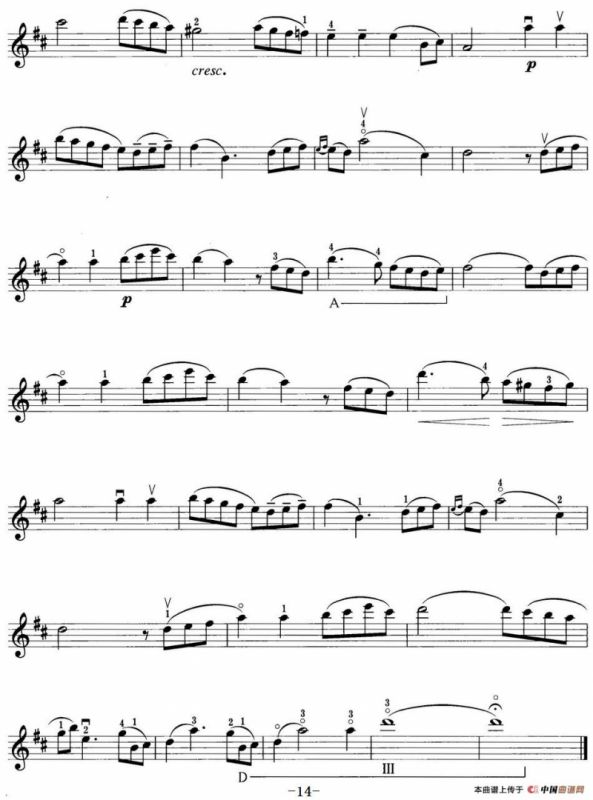 小提琴考级第三级：外国乐曲（5首）
