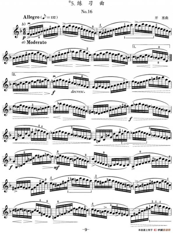 小提琴考级第三级：练习曲（6首）