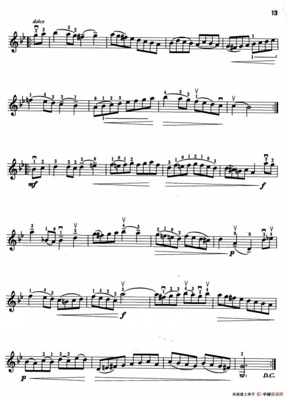 小提琴考级第二级：外国乐曲（4首）