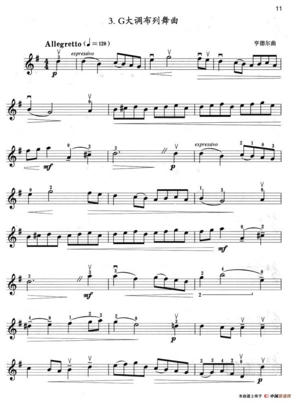 小提琴考级第一级：外国乐曲（4首）