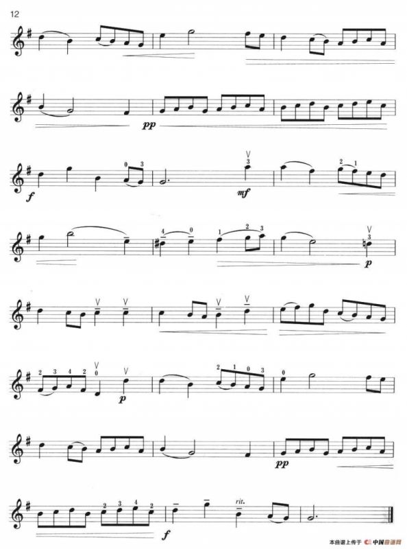 小提琴考级第一级：外国乐曲（4首）