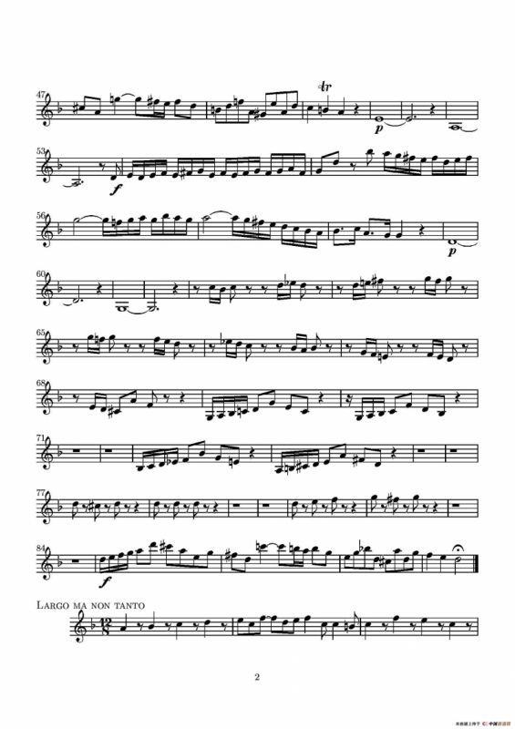 D小调无伴奏协奏曲（第一小提琴分谱）