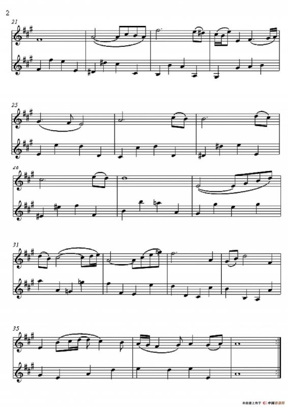 Air on the G String from Suite no.3（G弦上的咏叹调）（二重奏）