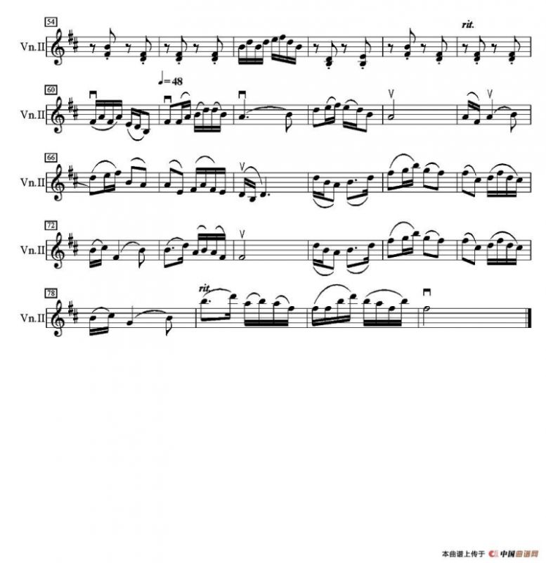 茉莉花（四重奏中提琴分谱）