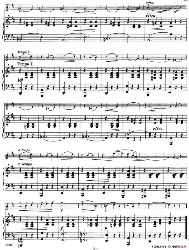 25首小提琴曲合集：Walzer.（Waltz.）（HANS SITT. Op.26No.6）（小提琴+钢琴伴奏）