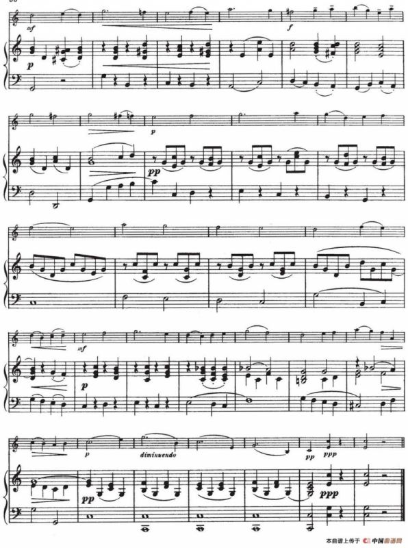 25首小提琴曲合集：Melody.（M. KLASSERT. Op.32，No.1）（小提琴+钢琴伴奏）