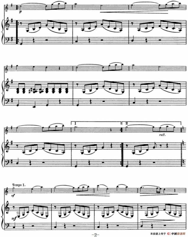 25首小提琴曲合集：Chant dadieu.（Farewell Song.）（BENONI LAGYE.Op.97）（小提琴+钢琴伴奏）