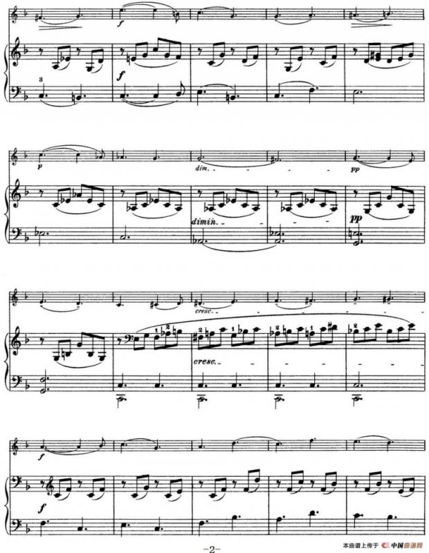 25首小提琴曲合集：Cavatina.（CARL REINECKE. Op.174a，No.9）（小提琴+钢琴伴奏）