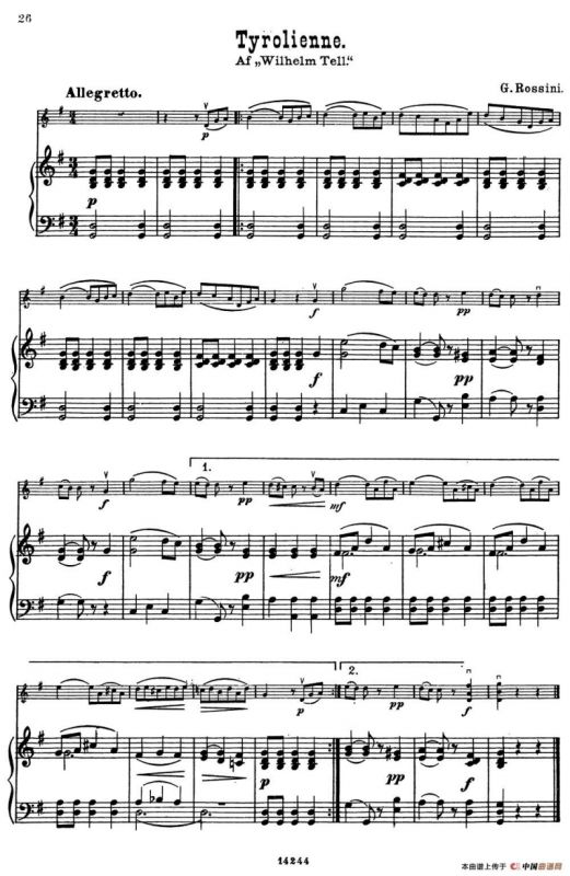 Tyrolienne.（小提琴+钢琴伴奏）