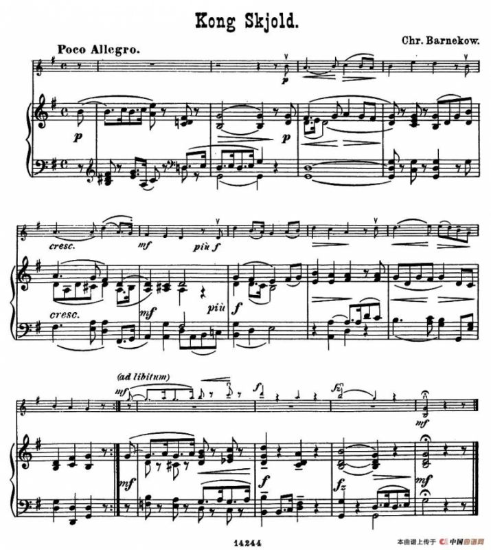 Kong Skjold.（小提琴+钢琴伴奏）