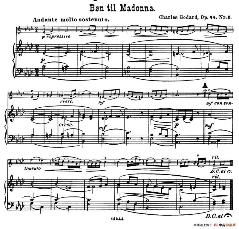 Bon til Madonna.（小提琴+钢琴伴奏）