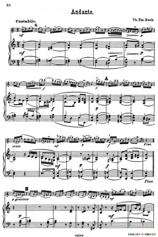 Andante.（小提琴+钢琴伴奏）