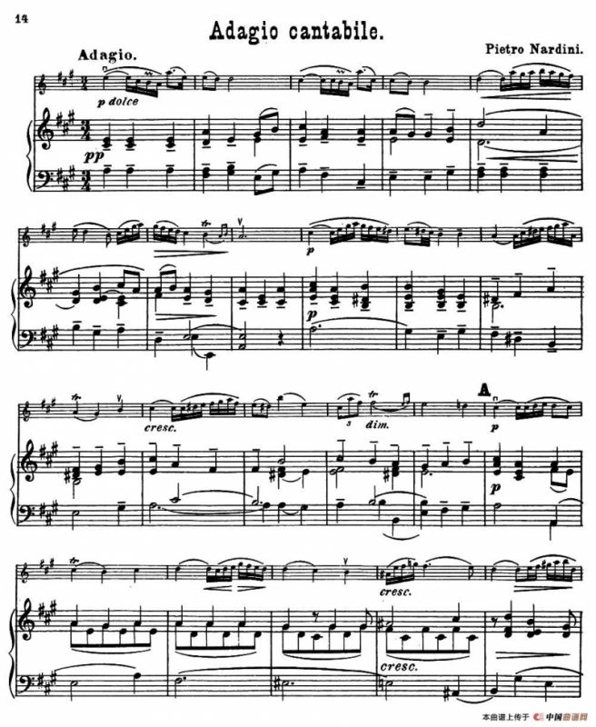 Adagio cantabile.（小提琴+钢琴伴奏）