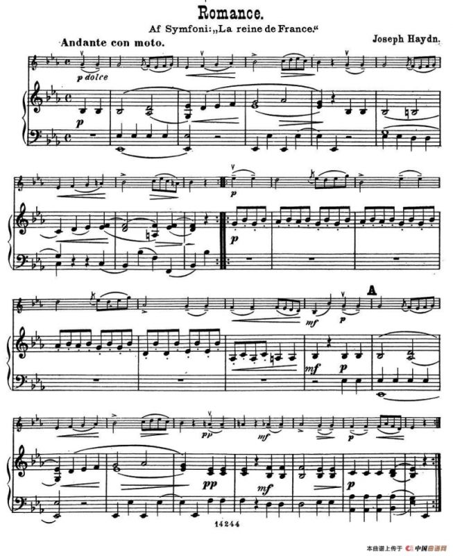 Romance.（小提琴+钢琴伴奏）