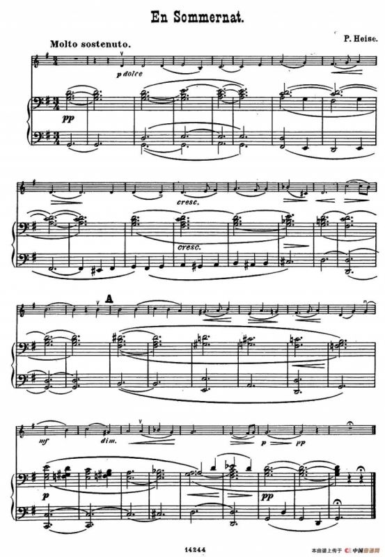 En sommernat.（小提琴+钢琴伴奏）