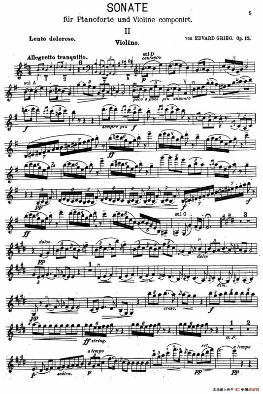 VIOLIN SONATA No.2 in G major（G大调第二小提琴奏鸣曲）（Ⅱ）