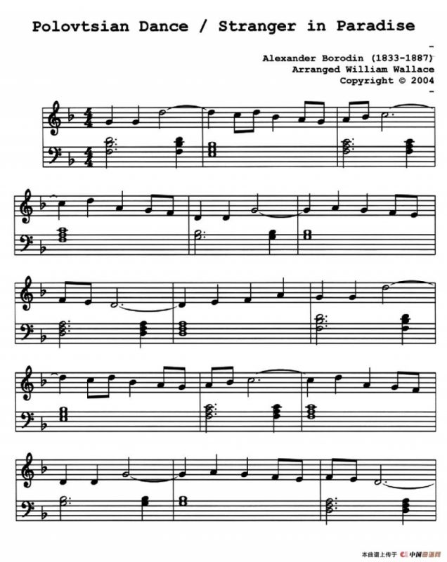 Polovtsian Dance/Stranger in Paradise（天堂里的陌生人）