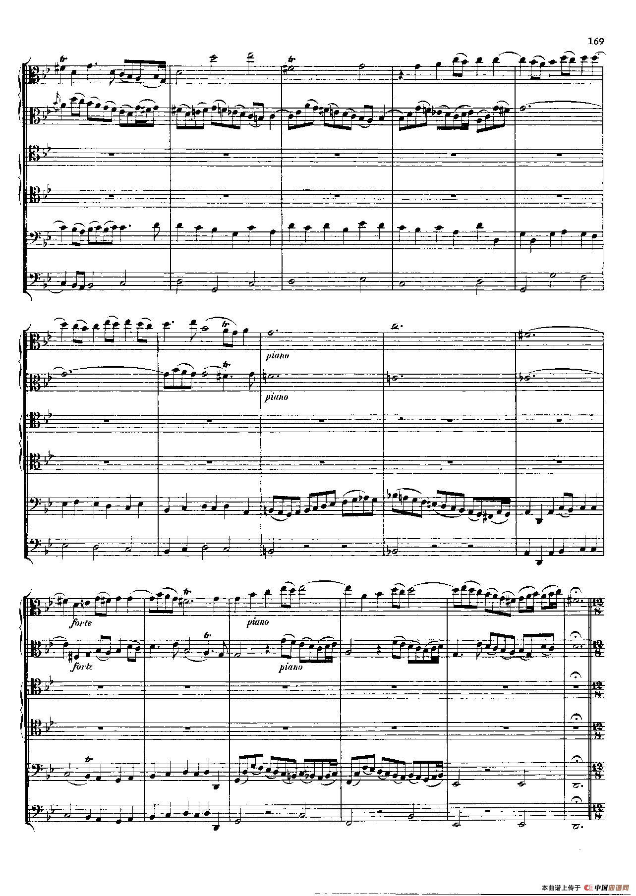 勃兰登堡第六协奏曲（弦乐合奏总谱）