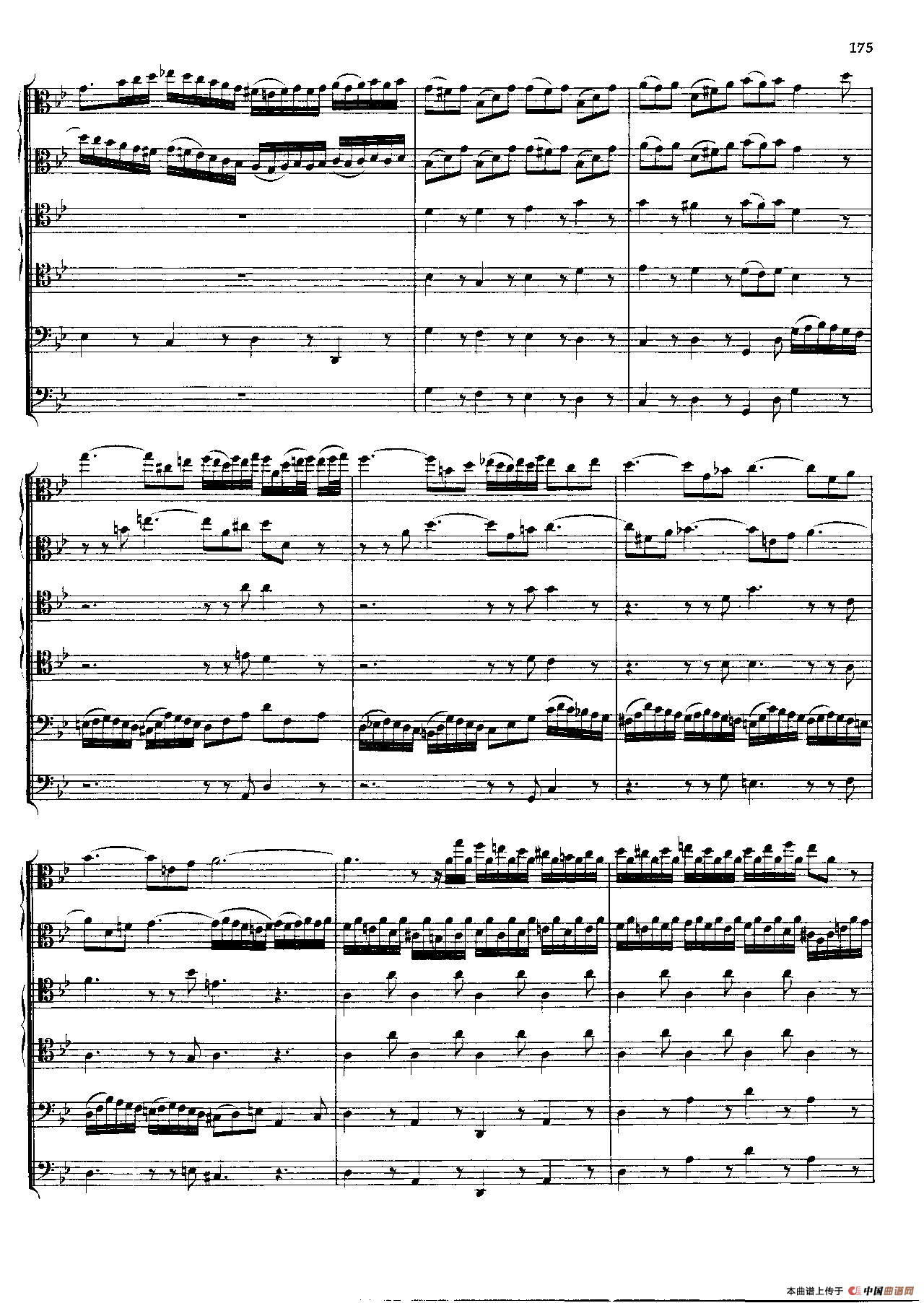 勃兰登堡第六协奏曲（弦乐合奏总谱）