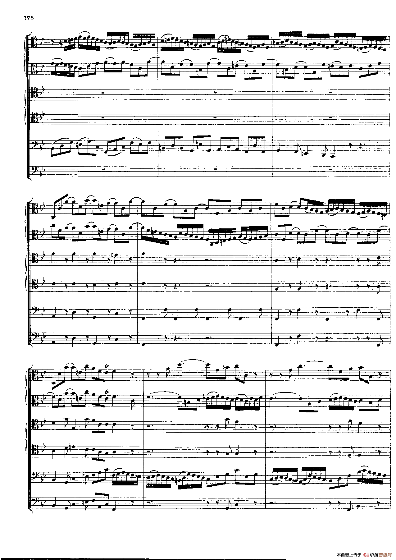 勃兰登堡第六协奏曲（弦乐合奏总谱）