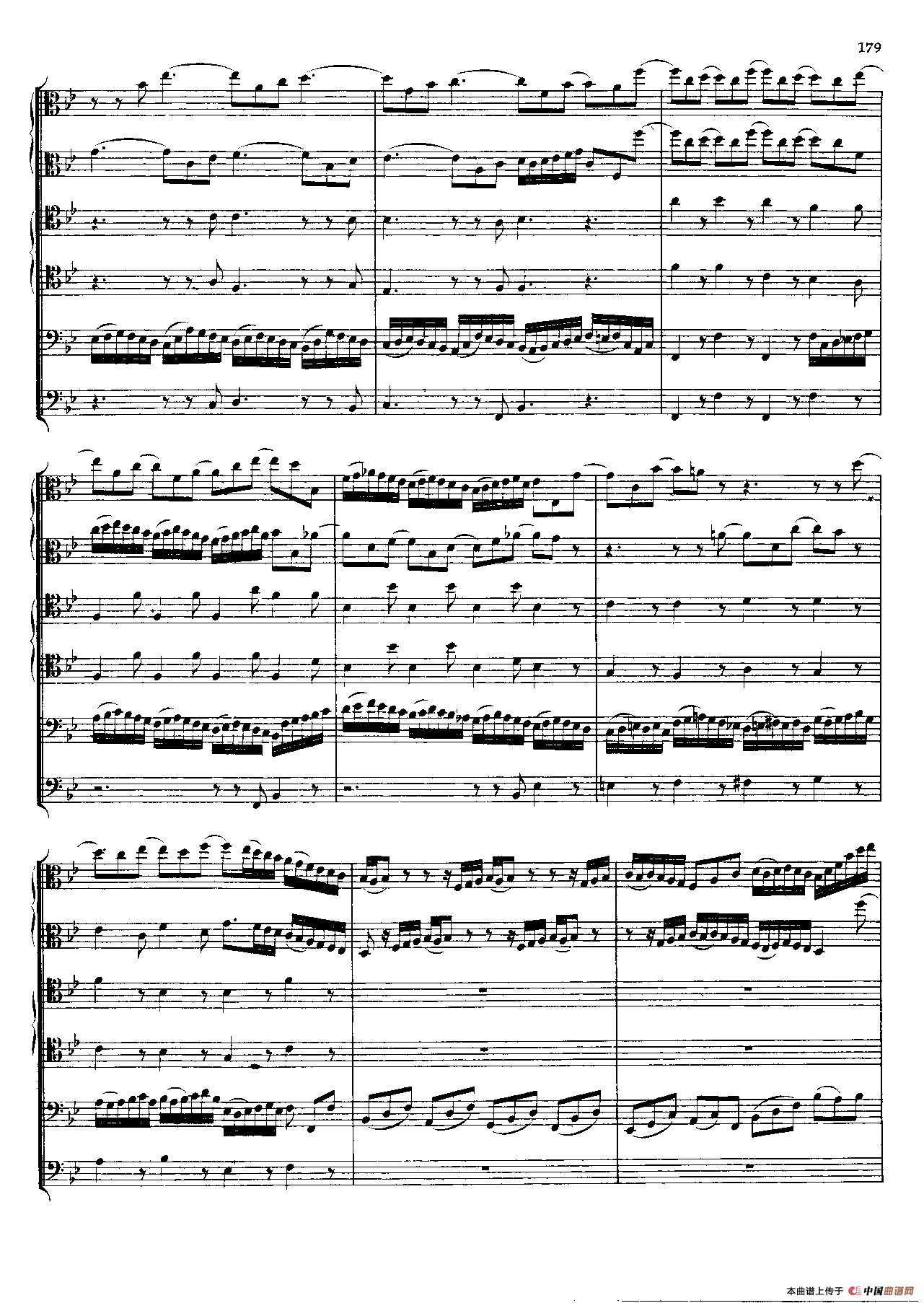 勃兰登堡第六协奏曲（弦乐合奏总谱）