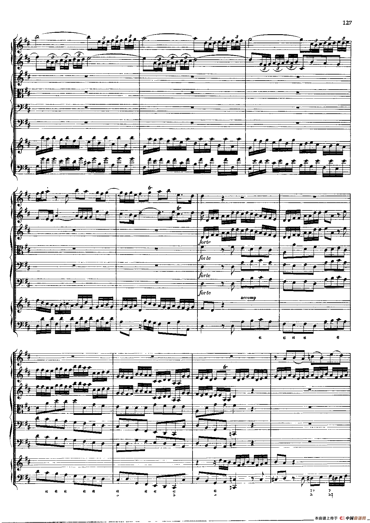 勃兰登堡第五协奏曲（弦乐合奏总谱）