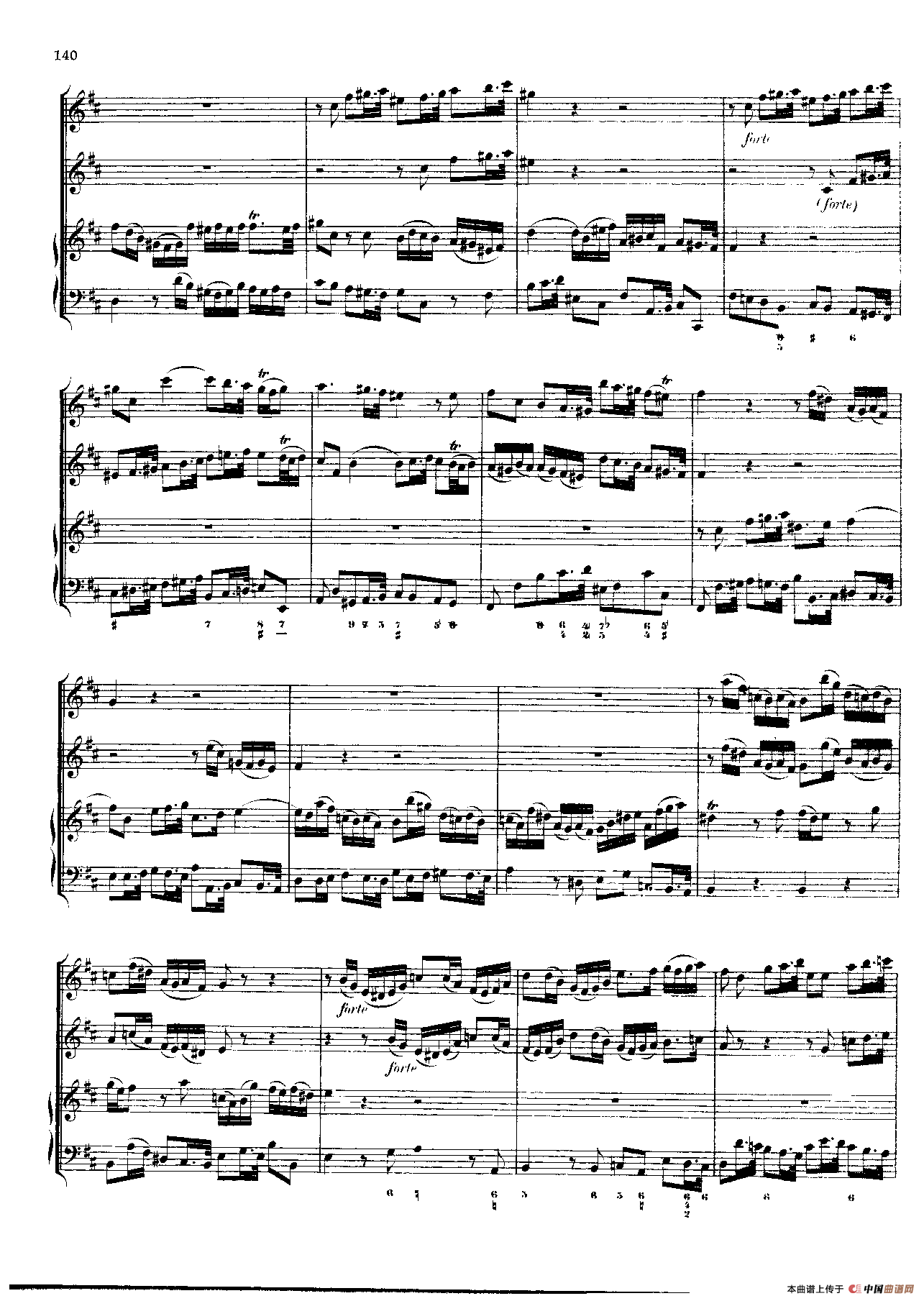 勃兰登堡第五协奏曲（弦乐合奏总谱）