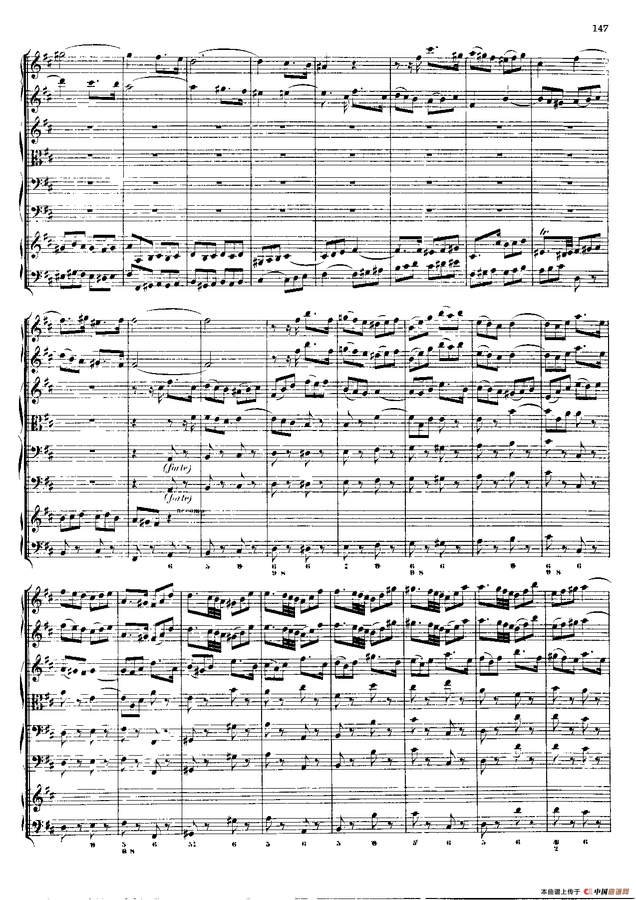 勃兰登堡第五协奏曲（弦乐合奏总谱）