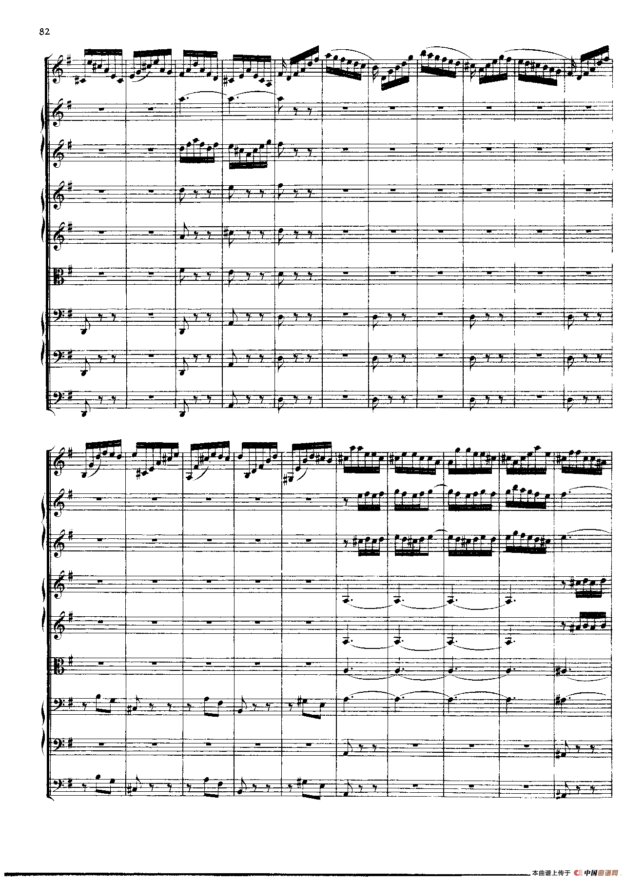 勃兰登堡第四协奏曲（弦乐合奏总谱）