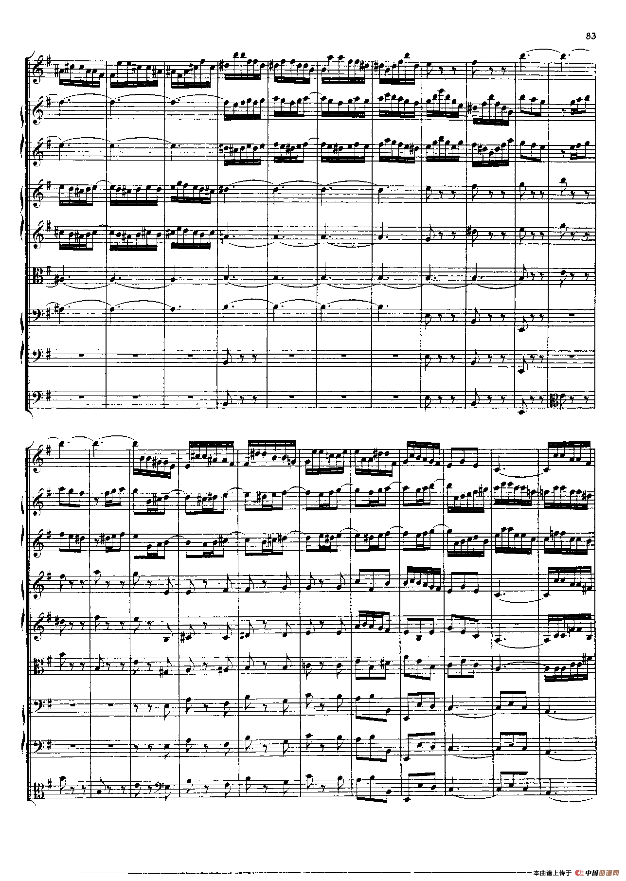 勃兰登堡第四协奏曲（弦乐合奏总谱）