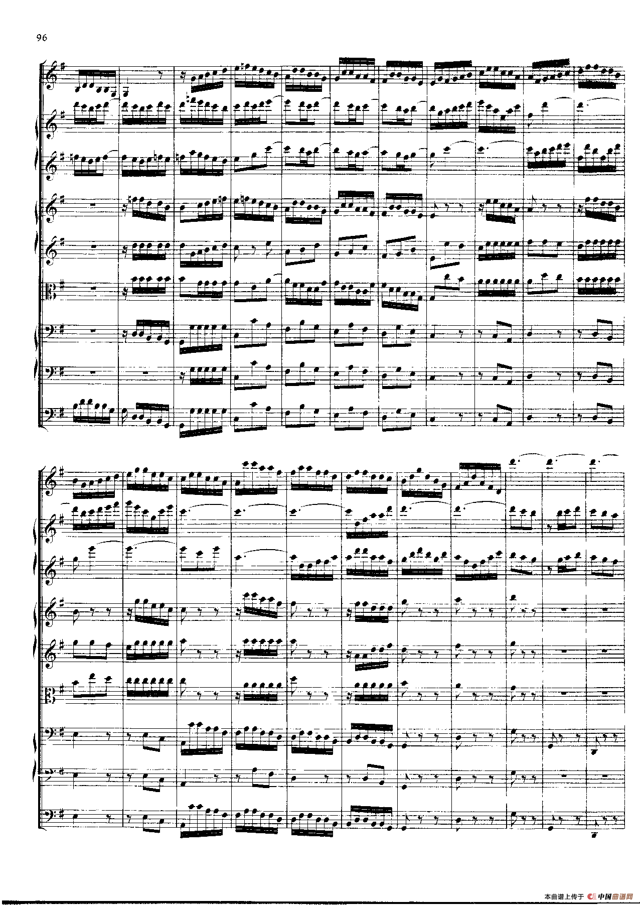 勃兰登堡第四协奏曲（弦乐合奏总谱）