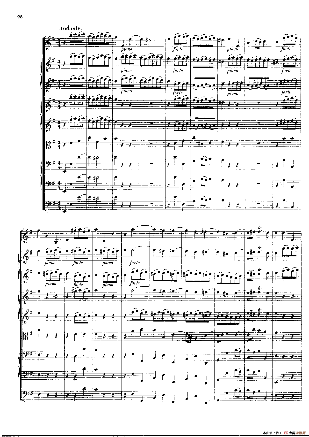 勃兰登堡第四协奏曲（弦乐合奏总谱）