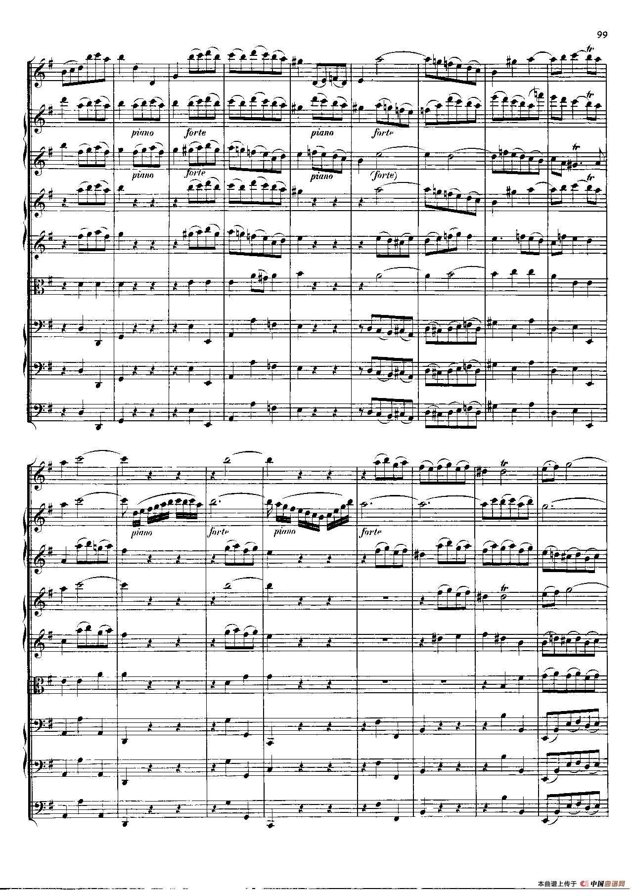 勃兰登堡第四协奏曲（弦乐合奏总谱）